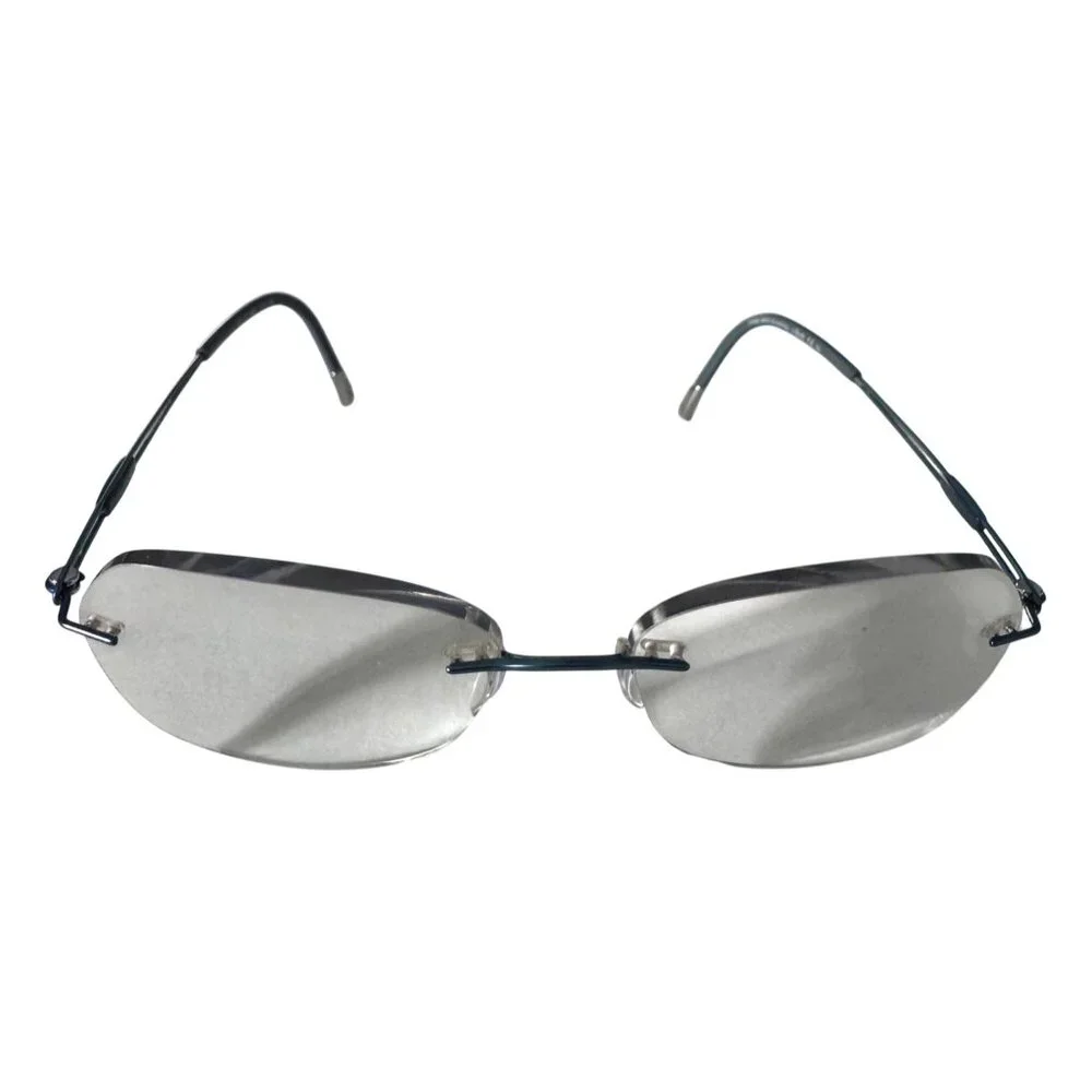 Silhouette Titan 5040 Rimless Titanium Eyeglass FRAMES ONLY Blue 5521 70 17 140